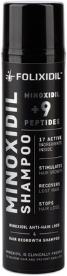 Шампунь с Миноксидилом для стимуляции роста и против выпадения волос - Folixidil Shampoo Minoxidil + 9 Peptides, 150 мл